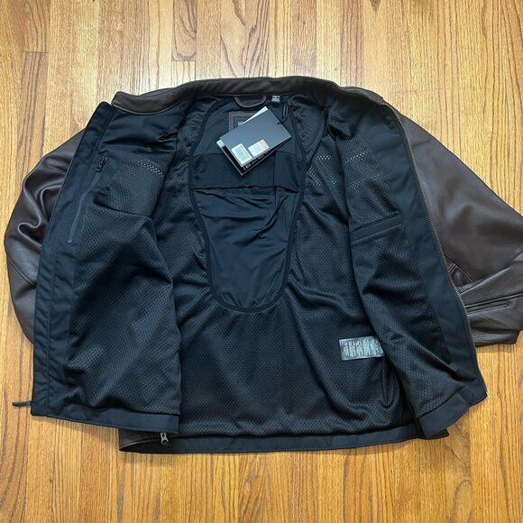 Harley Davidson Men's 2XL Victory Lane II Real Cowhide Leather Jacket Brown - Picture 5 of 9